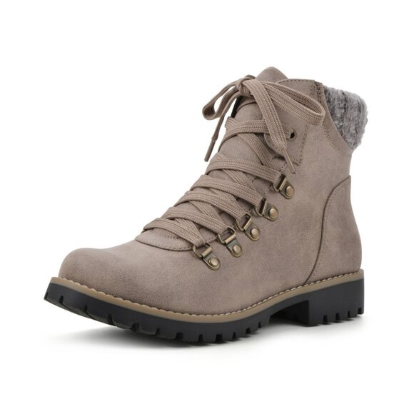 Cliffs By White Mountain Womens Comfort Primed Lace up Boots Taupe Size 8.5M NWD - Picture 2 of 10